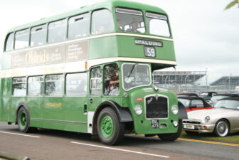 Classic bus tours take visitors around the Silverstone circuit. Photo: Philip Shoulder