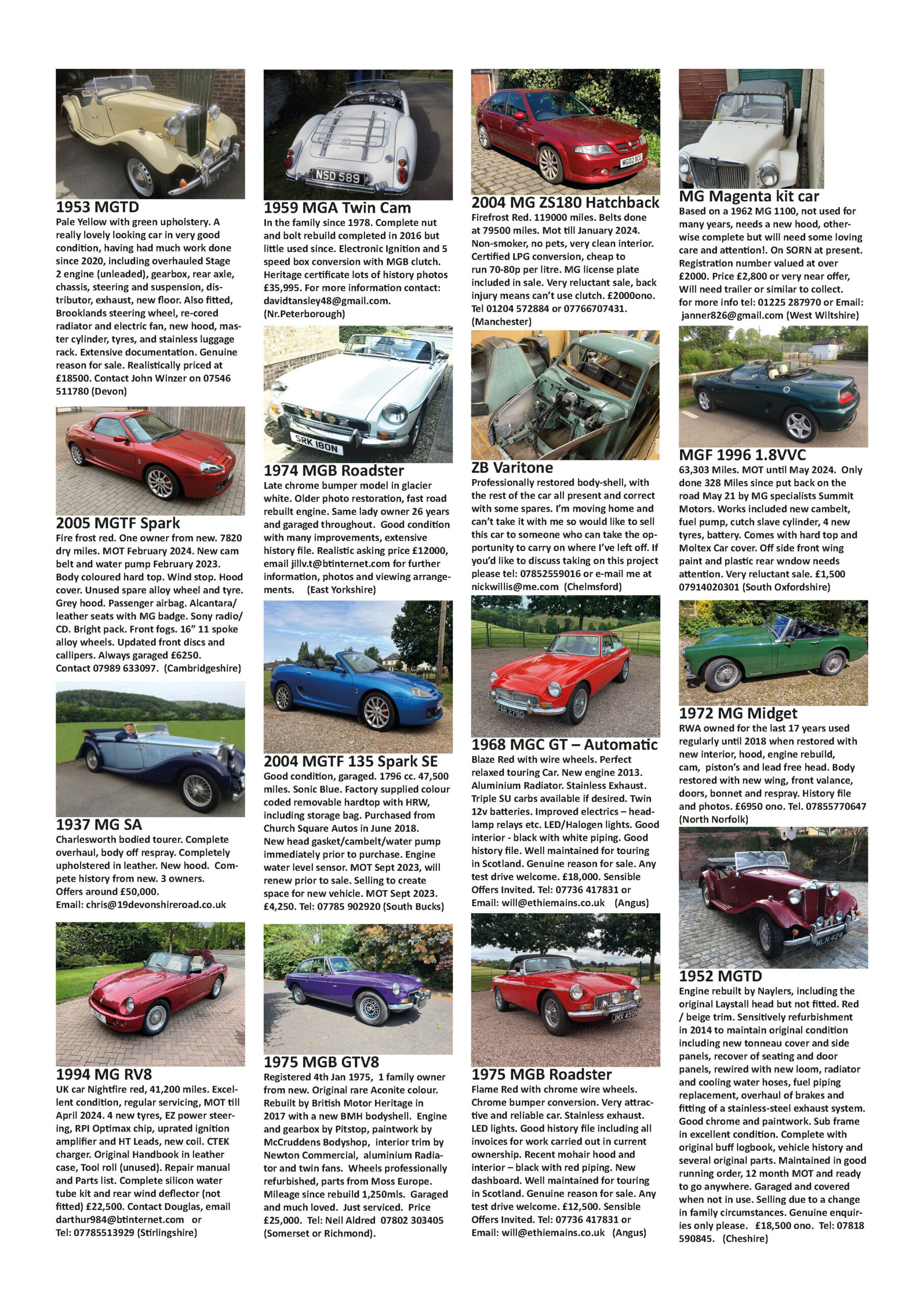 MGs For Sale - MG Car Club